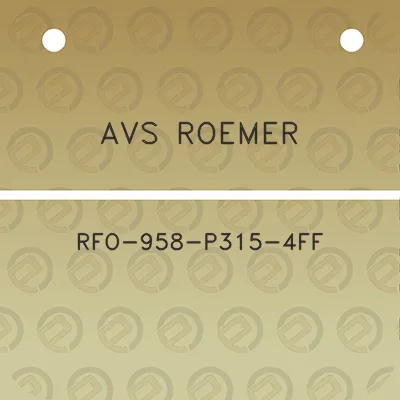 avs-roemer-rfo-958-p315-4ff