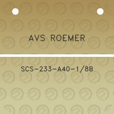 avs-roemer-scs-233-a40-18b