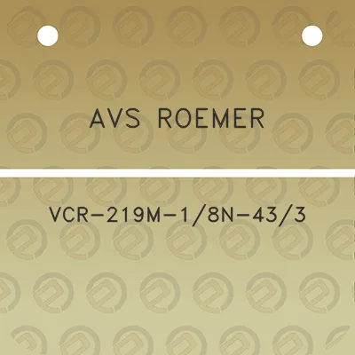 avs-roemer-vcr-219m-18n-433