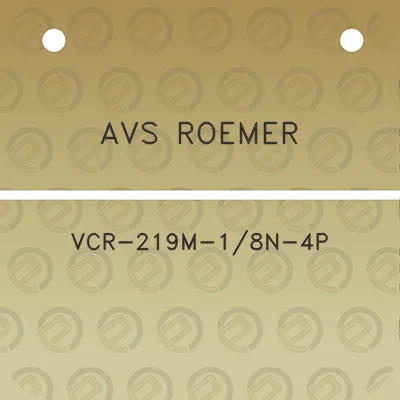 avs-roemer-vcr-219m-18n-4p