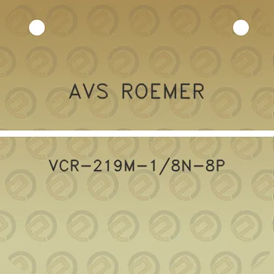 avs-roemer-vcr-219m-18n-8p