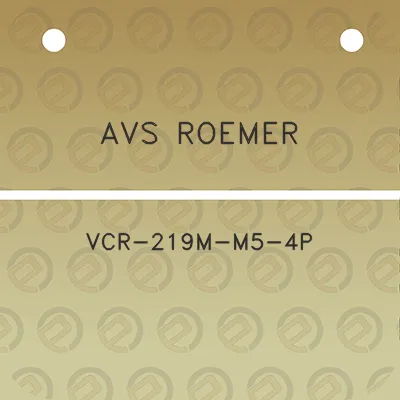 avs-roemer-vcr-219m-m5-4p