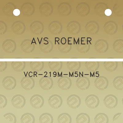 avs-roemer-vcr-219m-m5n-m5