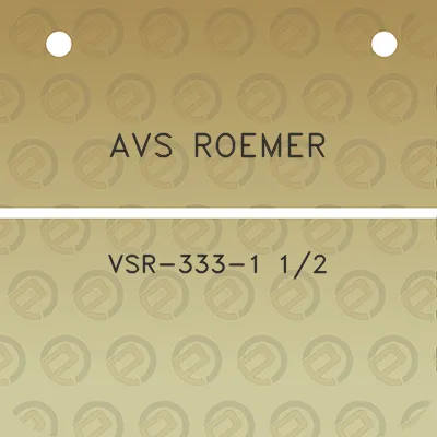 avs-roemer-vsr-333-1-12