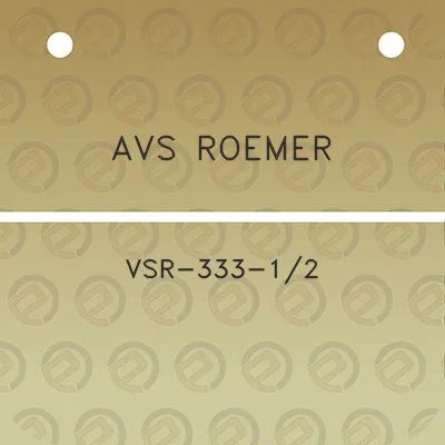 avs-roemer-vsr-333-12