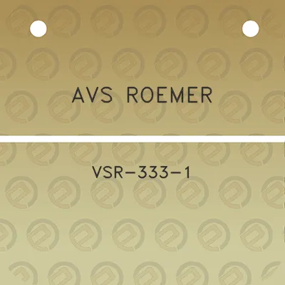 avs-roemer-vsr-333-1