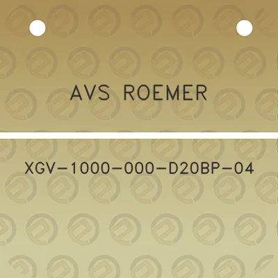 avs-roemer-xgv-1000-000-d20bp-04