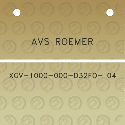 avs-roemer-xgv-1000-000-d32fo-04