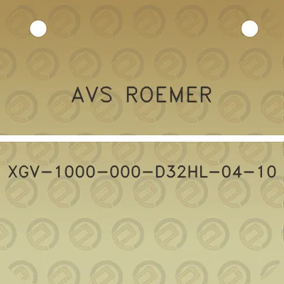 avs-roemer-xgv-1000-000-d32hl-04-10