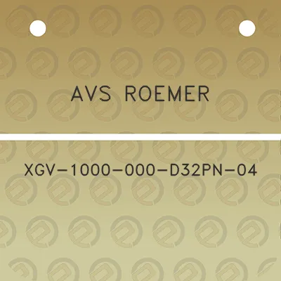 avs-roemer-xgv-1000-000-d32pn-04