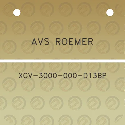 avs-roemer-xgv-3000-000-d13bp