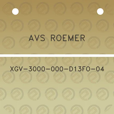 avs-roemer-xgv-3000-000-d13fo-04