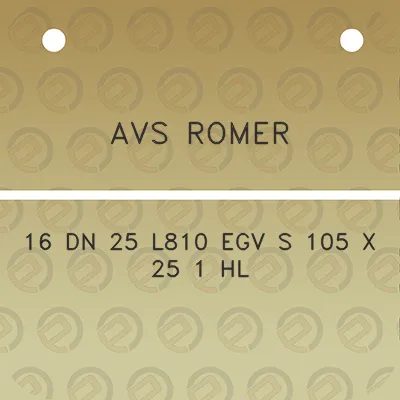 avs-romer-16-dn-25-l810-egv-s-105-x-25-1-hl