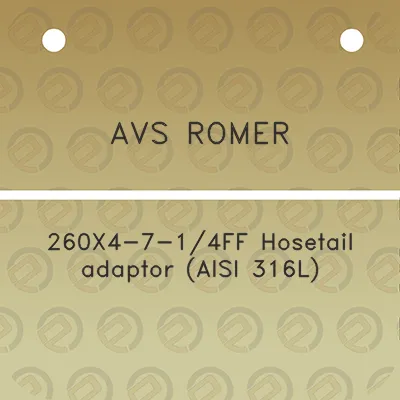 avs-romer-260x4-7-14ff-hosetail-adaptor-aisi-316l