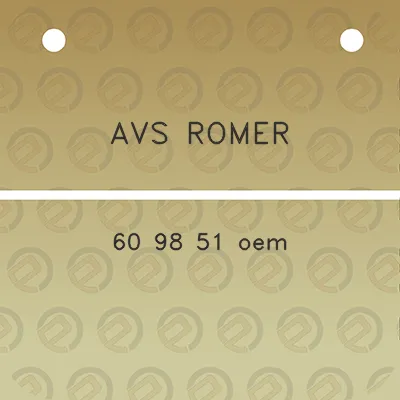 avs-romer-60-98-51-oem