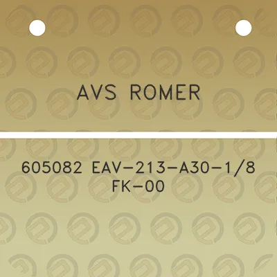 avs-romer-605082-eav-213-a30-18-fk-00