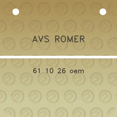 avs-romer-61-10-26-oem