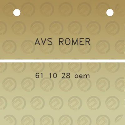 avs-romer-61-10-28-oem