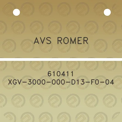 avs-romer-610411-xgv-3000-000-d13-f0-04