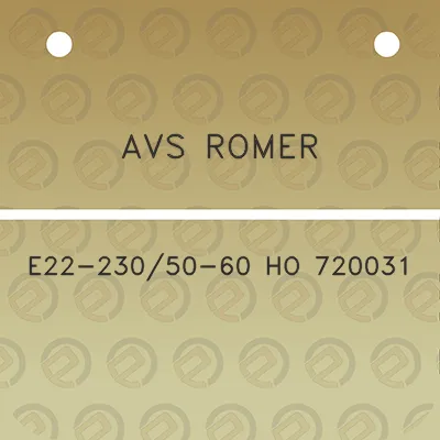 avs-romer-e22-23050-60-ho-720031