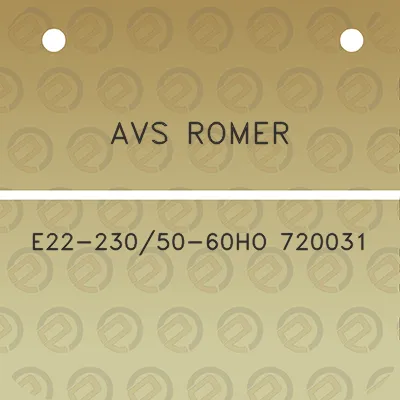 avs-romer-e22-23050-60ho-720031