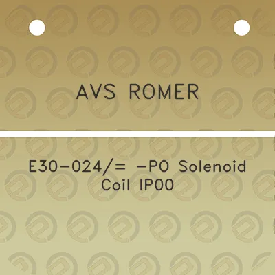 avs-romer-e30-024-po-solenoid-coil-ip00