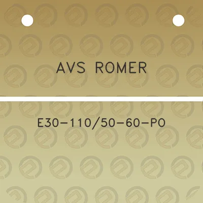 avs-romer-e30-11050-60-po