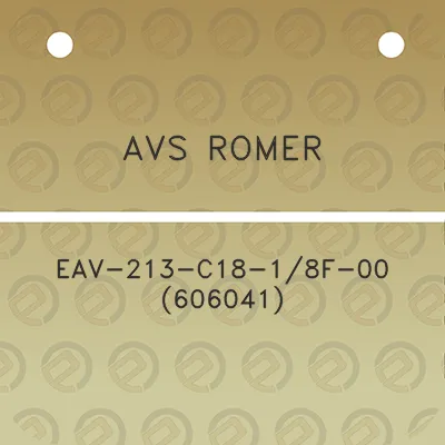 avs-romer-eav-213-c18-18f-00-606041