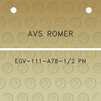 avs-romer-egv-111-a78-12-pn