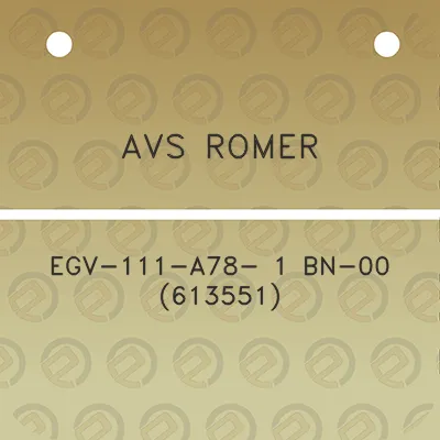 avs-romer-egv-111-a78-1-bn-00-613551