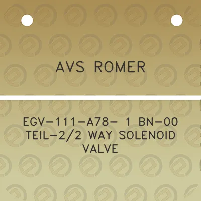 avs-romer-egv-111-a78-1-bn-00-teil-22-way-solenoid-valve