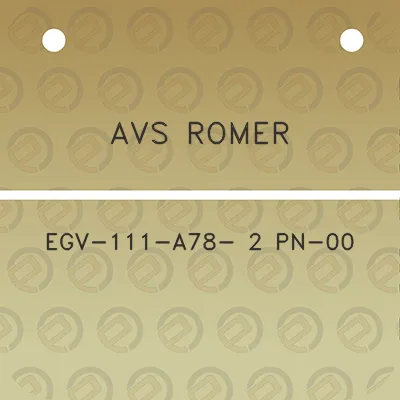 avs-romer-egv-111-a78-2-pn-00