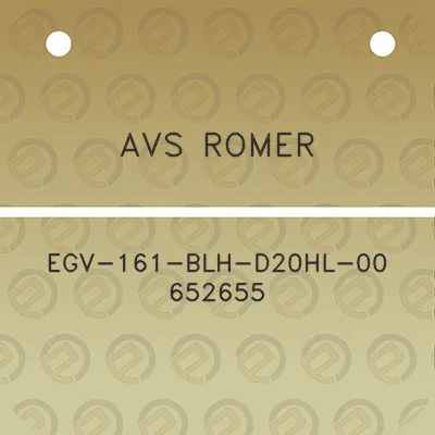 avs-romer-egv-161-blh-d20hl-00-652655