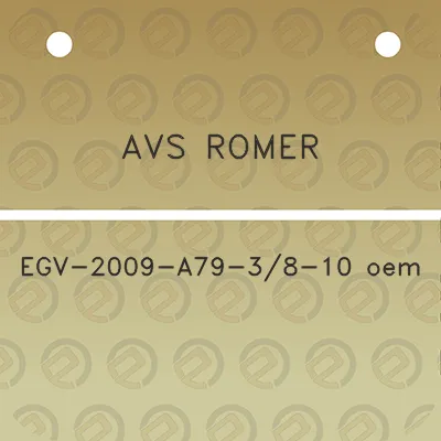 avs-romer-egv-2009-a79-38-10-oem