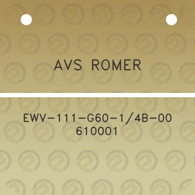 avs-romer-ewv-111-g60-14b-00-610001