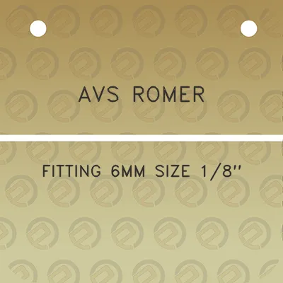 avs-romer-fitting-6mm-size-18