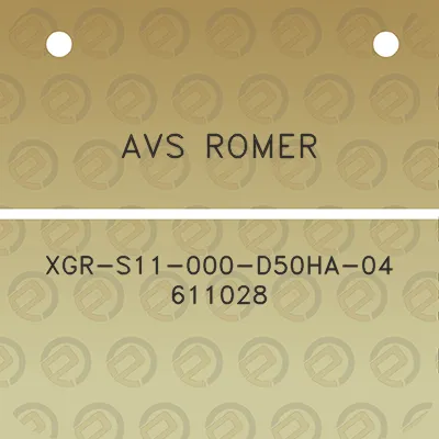 avs-romer-xgr-s11-000-d50ha-04-611028