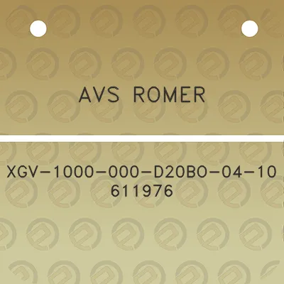 avs-romer-xgv-1000-000-d20bo-04-10-611976