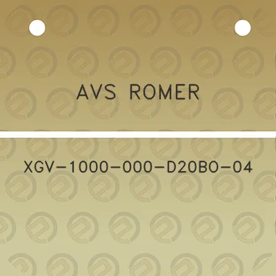 avs-romer-xgv-1000-000-d20bo-04