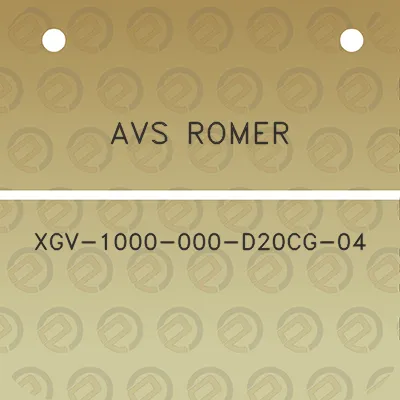 avs-romer-xgv-1000-000-d20cg-04