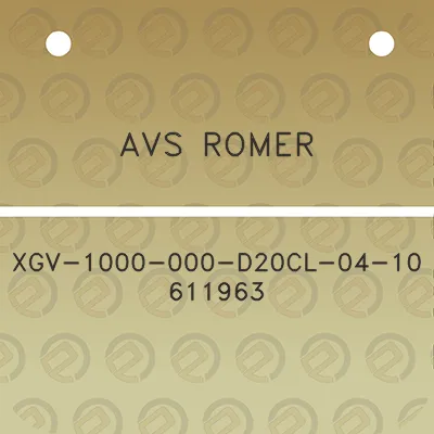 avs-romer-xgv-1000-000-d20cl-04-10-611963