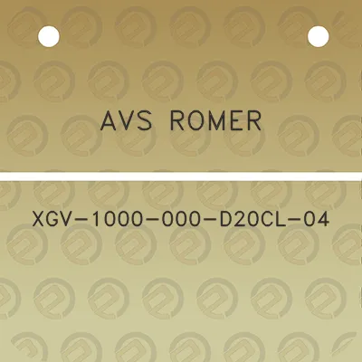 avs-romer-xgv-1000-000-d20cl-04