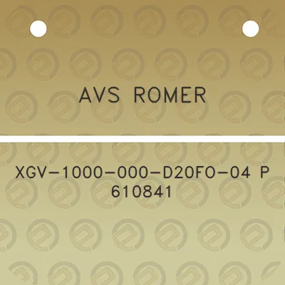 avs-romer-xgv-1000-000-d20fo-04-p-610841