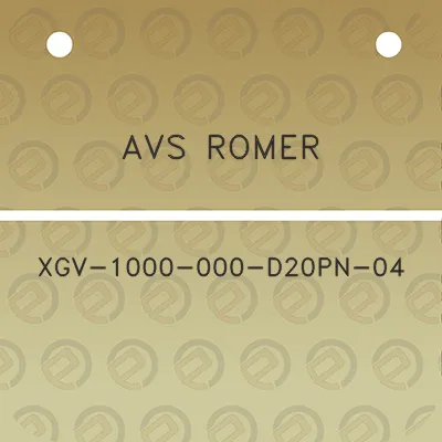 avs-romer-xgv-1000-000-d20pn-04