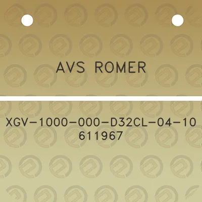 avs-romer-xgv-1000-000-d32cl-04-10-611967