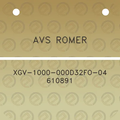 avs-romer-xgv-1000-000d32fo-04-610891