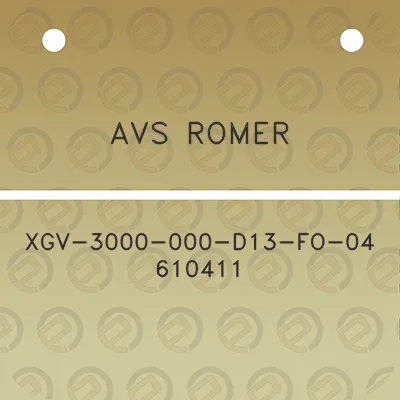 avs-romer-xgv-3000-000-d13-fo-04-610411