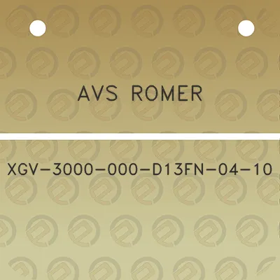 avs-romer-xgv-3000-000-d13fn-04-10