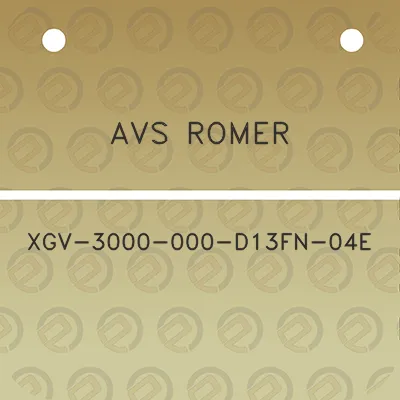 avs-romer-xgv-3000-000-d13fn-04e