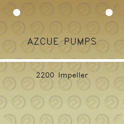 azcue-pumps-2200-impeller